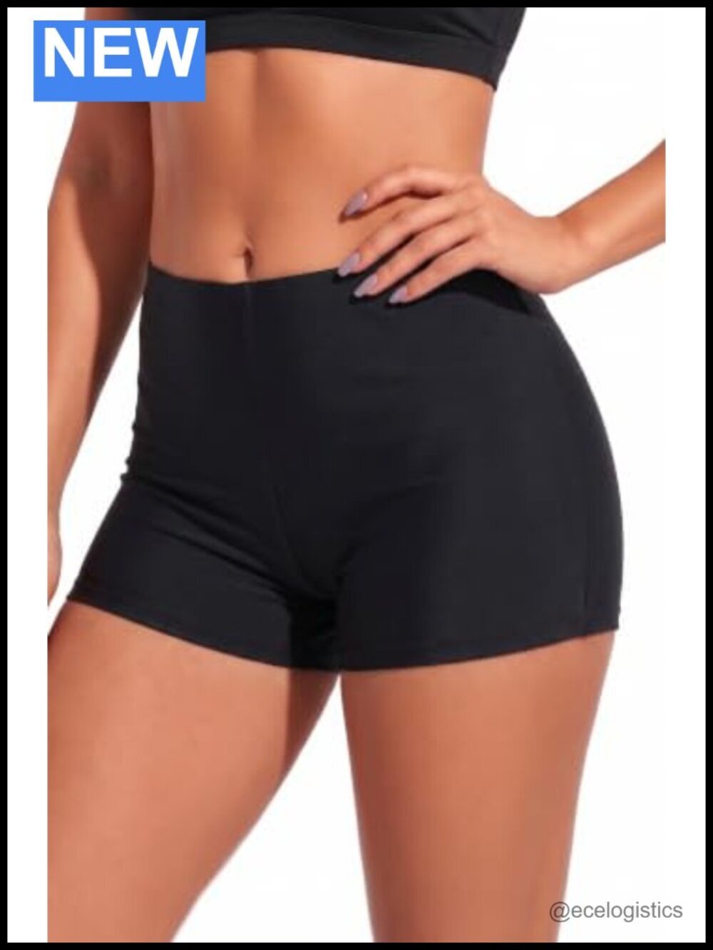 Mid Waist Swim Shorts Bottoms Tummy Control Tankini Plus Size Available